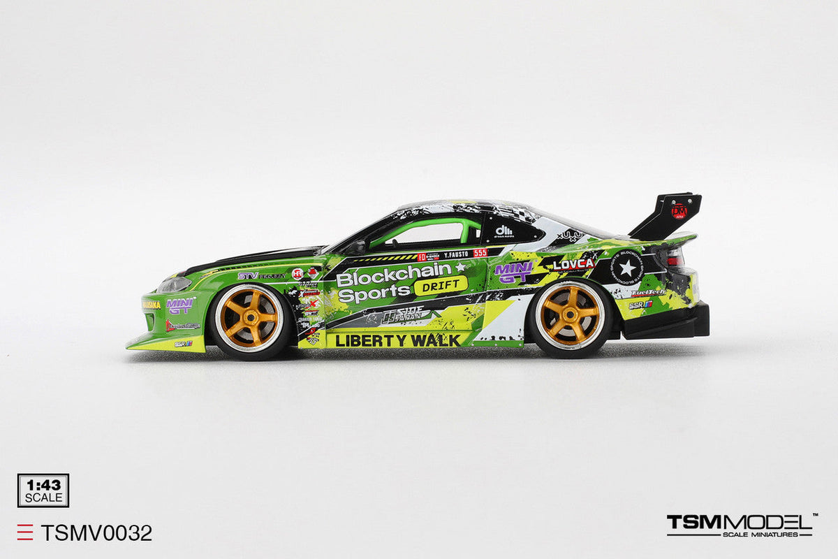 TSM 1:43 Nissan LB-Super Silhouette S15 SILVIA #555 V2 2024 Formula Drift Japan TSMV0032
