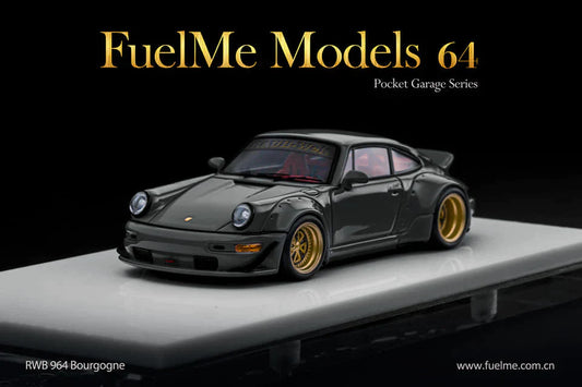 Fuel Me 1/64 Porsche RWB 964 "Bourgogne" Grey