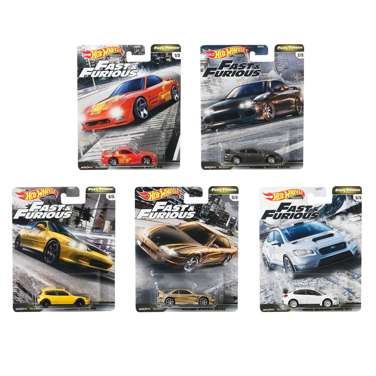 Hot wheels Premium Fast and Furious " FAST TUNERS " Set