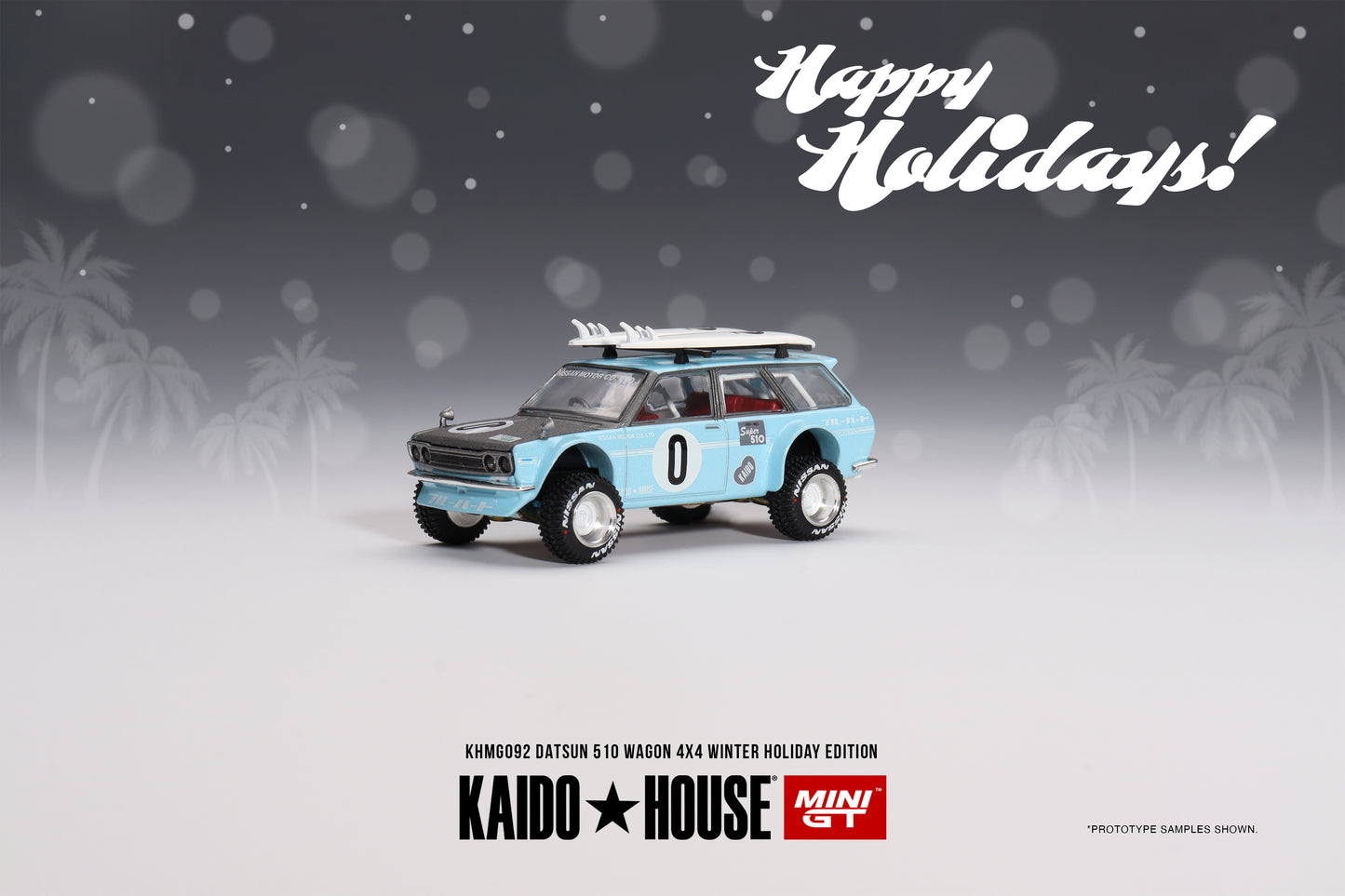 * PRE ORDER * [ Kaido House x MINI GT ] Datsun KAIDO 510 Wagon Kaido GT Surf Safari RS Winter Spec KHMG092