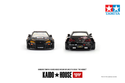* PRE ORDER * [ Kaido House x MINI GT ] Nissan Skyline GT-R (R34) Kaido Works Tamiya Hornet V1 KHMG093