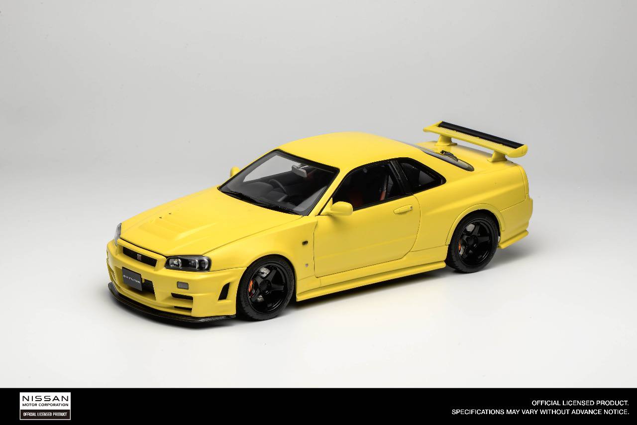 MotorHelix 1/18 Nissan Skyline GT-R (R34) Customized Version Yellow M83412