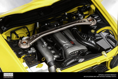 MotorHelix 1/18 Nissan Skyline GT-R (R34) Customized Version Yellow M83412