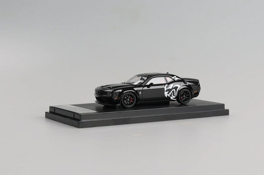 Stance Hunters SH 1/64 - Dodge SRT Hellcat diecast model - Pearl Black with demon livery