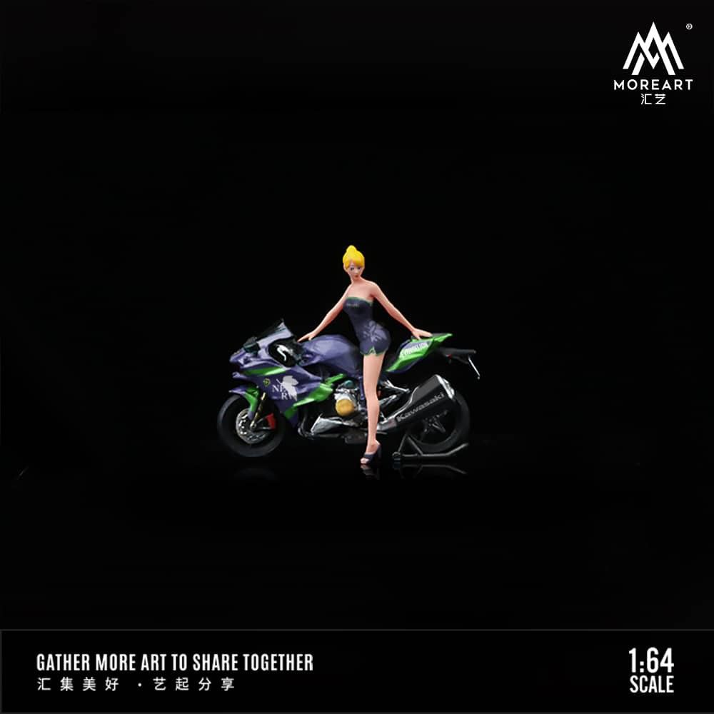 MOREART 1/64 KAWASAKI EVANGELION MOTORCYCLE DOLL SET