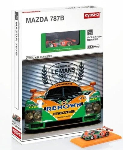 Kyosho 1/64 Mazda 787B #55 24 HEURES DU MANS 1991 Mini Car Book No.22