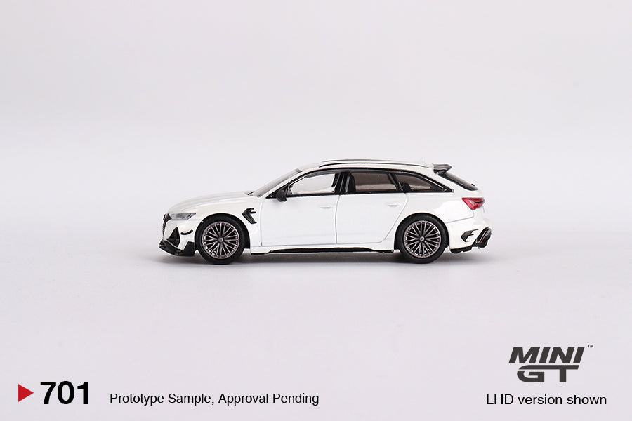 * PRE ORDER * MINI GT #701 1/64 Audi ABT RS6-R Glacier White Metallic (RHD)