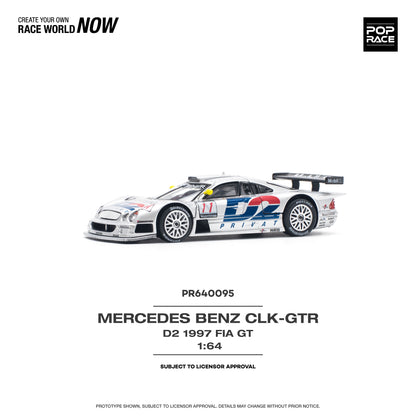 * PRE ORDER * POP RACE 1/64 MERCEDES-BENZ CLK AMG GTR - 1997 FIA GT D2 PRIVAT PR640095