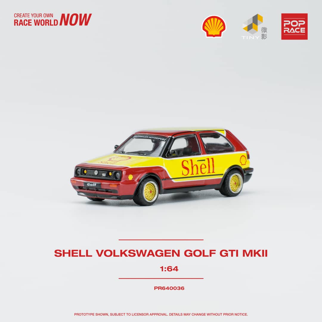 POPRACE 1/64 Volkswagen Golf GTI MKII Shell PPR640036