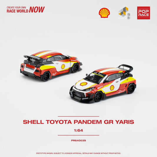 POPRACE 1/64 SHELL TOYOTA PANDEM GR YARIS  PR640039