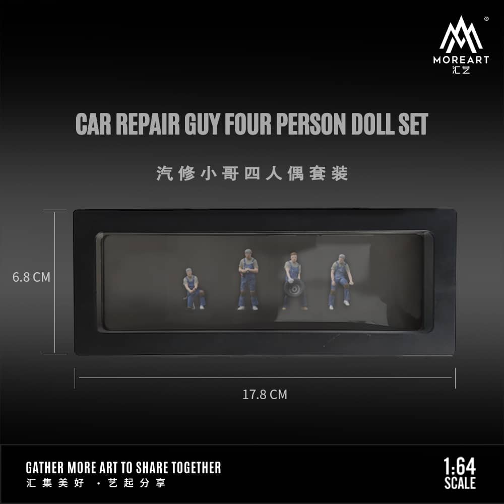 MoreArt 1/64 CAR REPAIR GUY FOUR PERSON DOLL SET