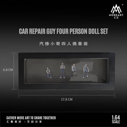 MoreArt 1/64 CAR REPAIR GUY FOUR PERSON DOLL SET