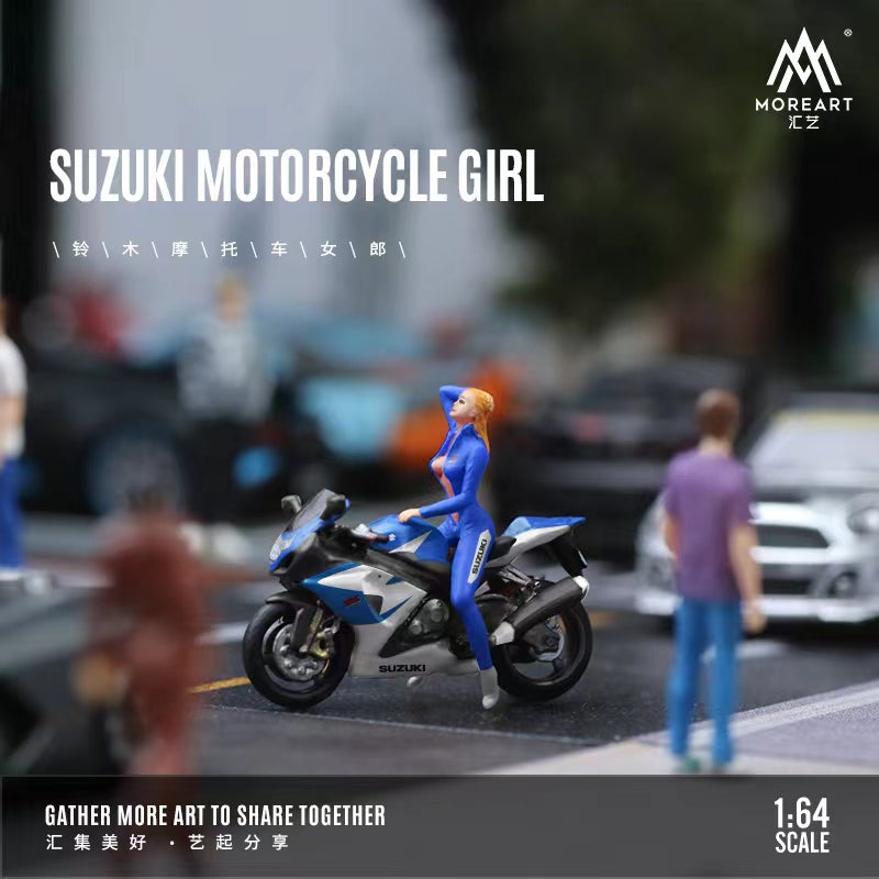 MoreArt 1/64 Suzuki Motorcycle Girl Set