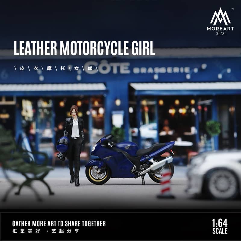 MoreArt 1/64 LEATHER MOTORCYCLE GIRL