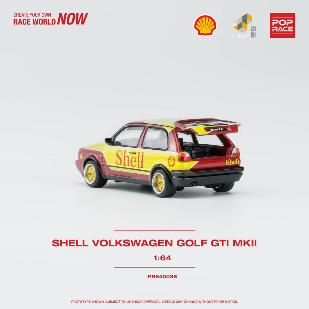 POPRACE 1/64 Volkswagen Golf GTI MKII Shell PPR640036