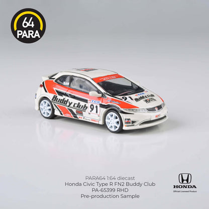 PARA 64 1/64 Honda Civic FN2 Type R Racing 91# Livery (RHD)