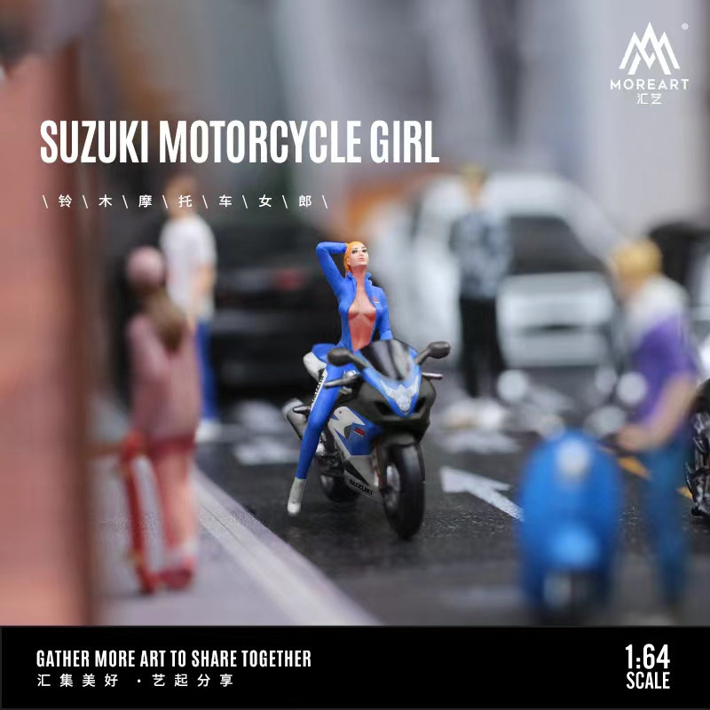 MoreArt 1/64 Suzuki Motorcycle Girl Set