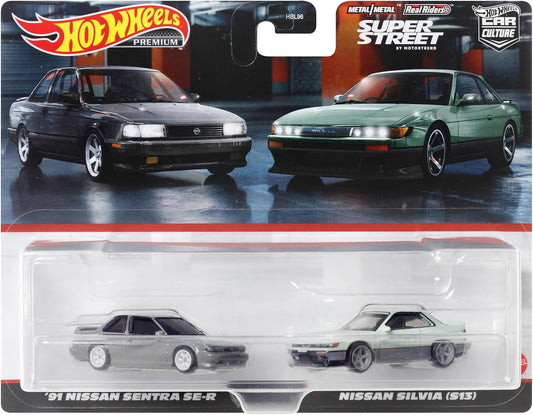 Hot Wheels HYF04 Premium 2-Pack '91 Nissan Sentra SE-R / Nissan Silvia (S13)