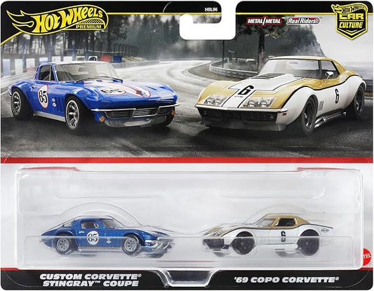 Hot Wheels HRR80 Premium 2 Pack '69 COPO Corvette / Custom Corvette "Stingray" Coupe