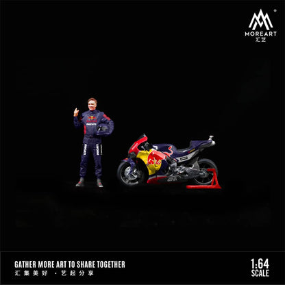 MoreArt 1/64 DUCATI RACING MOTORCYCLE DOLL - REDBULL