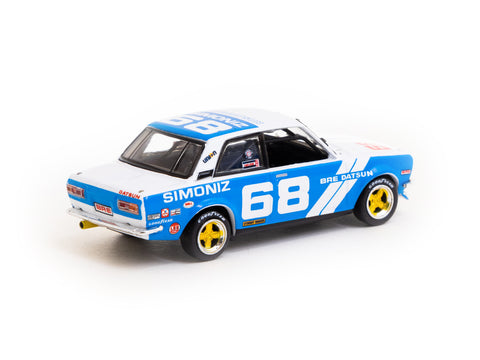 Tarmac Works 1/64 BRE Datsun 510 Trans-Am 2.5 Championship 1972 #68 with Oil Can - HOBBY64