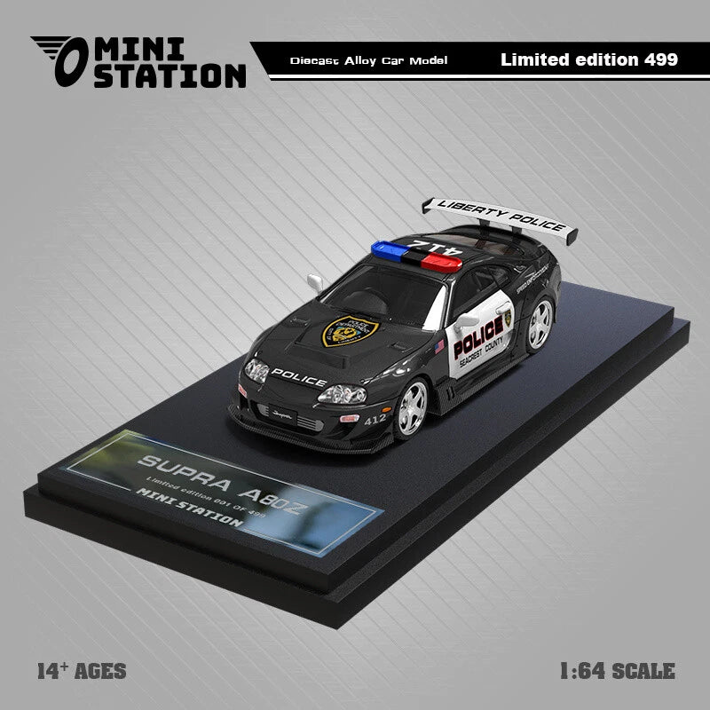 Mini Station 1/64 Supra A80z Police Car