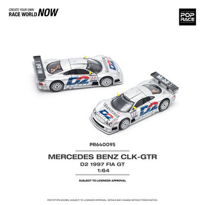 * PRE ORDER * POP RACE 1/64 MERCEDES-BENZ CLK AMG GTR - 1997 FIA GT D2 PRIVAT PR640095