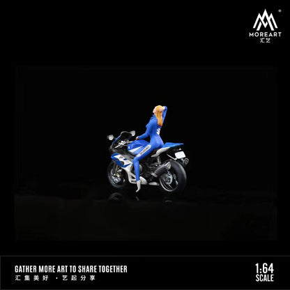 MoreArt 1/64 Suzuki Motorcycle Girl Set