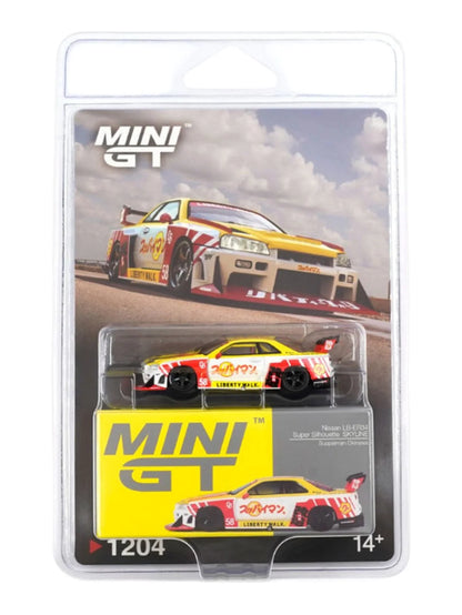 MINI GT #1204 1/64 Nissan LB-ER34 Super Silhouette SKYLINE Suppaiman Okinawa RHD * BLISTER PACK *