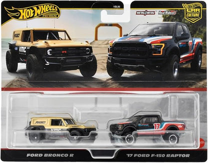 Hot Wheels HRR77 Premium 2 Pack Ford Bronco R / '17 Ford F-150 Raptor