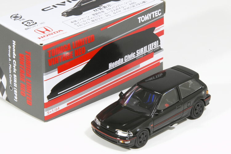 TOMICA LIMITED VINTAGE NEO 1/64 HONDA CIVIC SIR II (EF9) Group A Plain Colour - BLACK