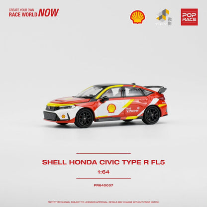 POPRACE 1/64 SHELL HONDA CIVIC TYPE R PR640037