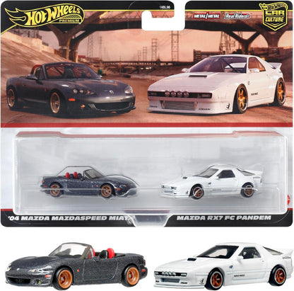 Hot Wheels HRR75 Premium 2-Pack Mazda RX7 FC Pandem / '04 Mazda Mazdasspeed Miata