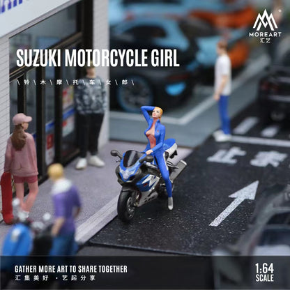 MoreArt 1/64 Suzuki Motorcycle Girl Set