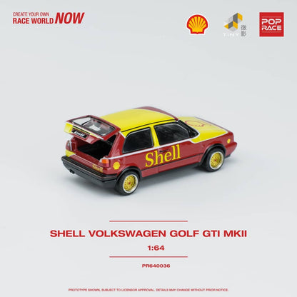 POPRACE 1/64 Volkswagen Golf GTI MKII Shell PPR640036