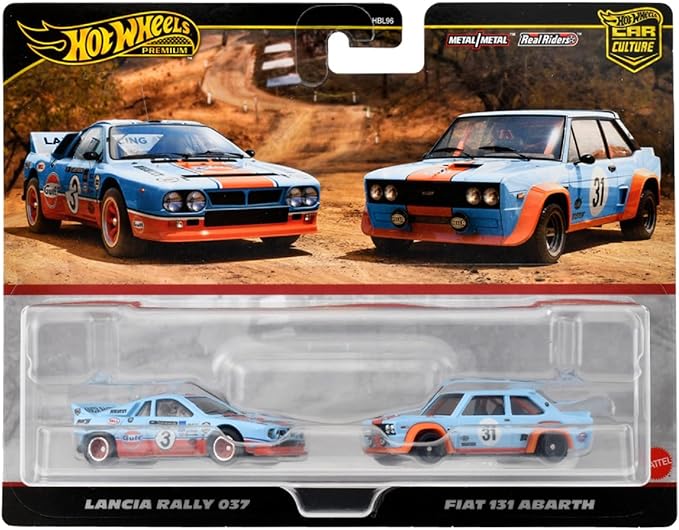 Hot Wheels Premium 2 Pack Lancia Rally 037 / Fiat 131 Abarth