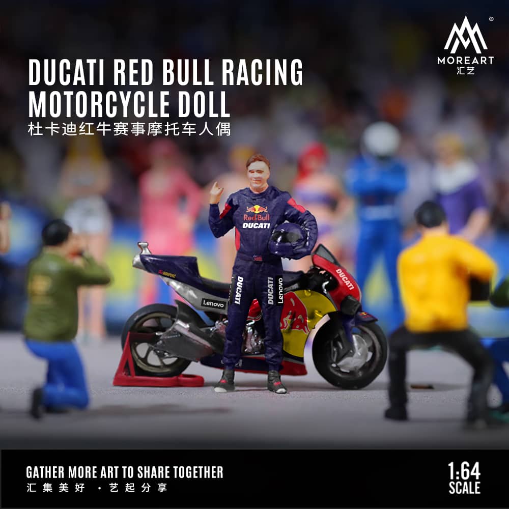 MoreArt 1/64 DUCATI RACING MOTORCYCLE DOLL - REDBULL