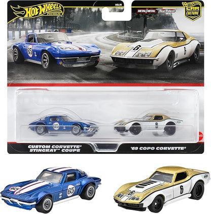 Hot Wheels HRR80 Premium 2 Pack '69 COPO Corvette / Custom Corvette "Stingray" Coupe