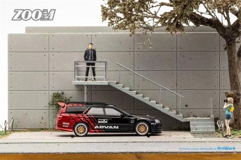 ZOOM 1/64 Stagea WC34 260RS Advan with BBS gold wheels