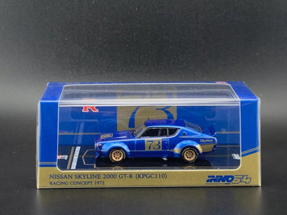 INNO 64 Nissan Skyline 2000 GT-R KPGC110 Racing Concept 1972 Blue