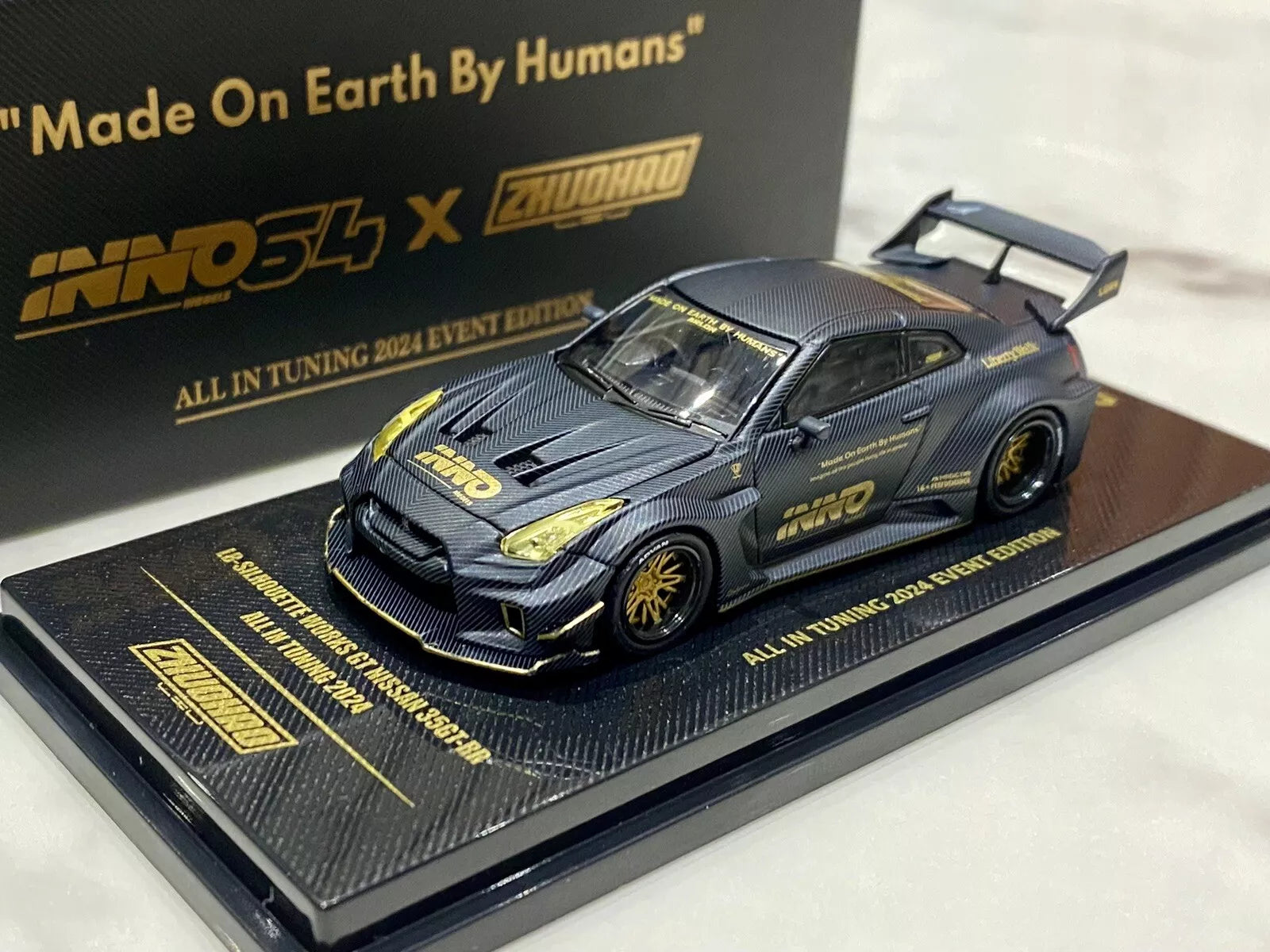 イノモデル1/64 LBWK 35GT-RR 2024 限定 1セット v2 INNO64 Nissan 35GT-RR LB-SILHOUETTE WORKS Full Carbon R35