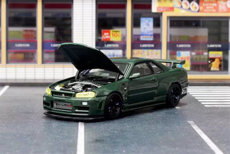 イノモデル 1/64 R34 Z-Tune グリーンカーボン MDX チェイス イノモデル 1/64 R34 Z-Tune グリーンカーボン MDX チェイス