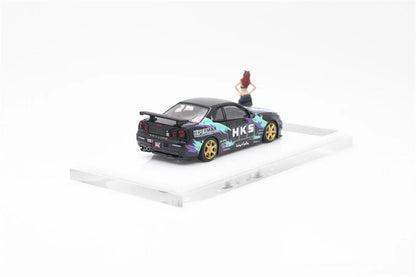 Cool Art 1/64 Nissan Skyline GT-R R34 Nismo Z-Tune HKS with Figurine