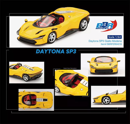 BBR MODELS 1/64 Ferrari Daytona SP3 Giallo Modena