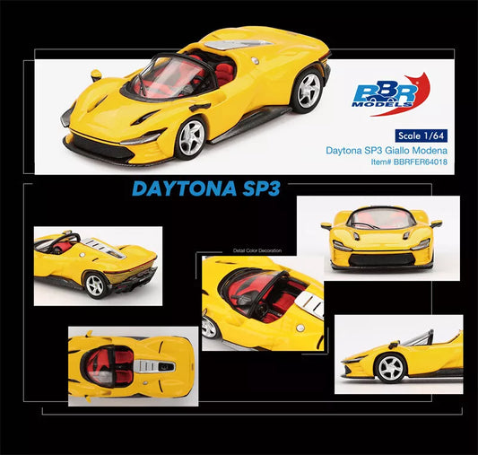 BBR MODELS 1/64 Ferrari Daytona SP3 Giallo Modena
