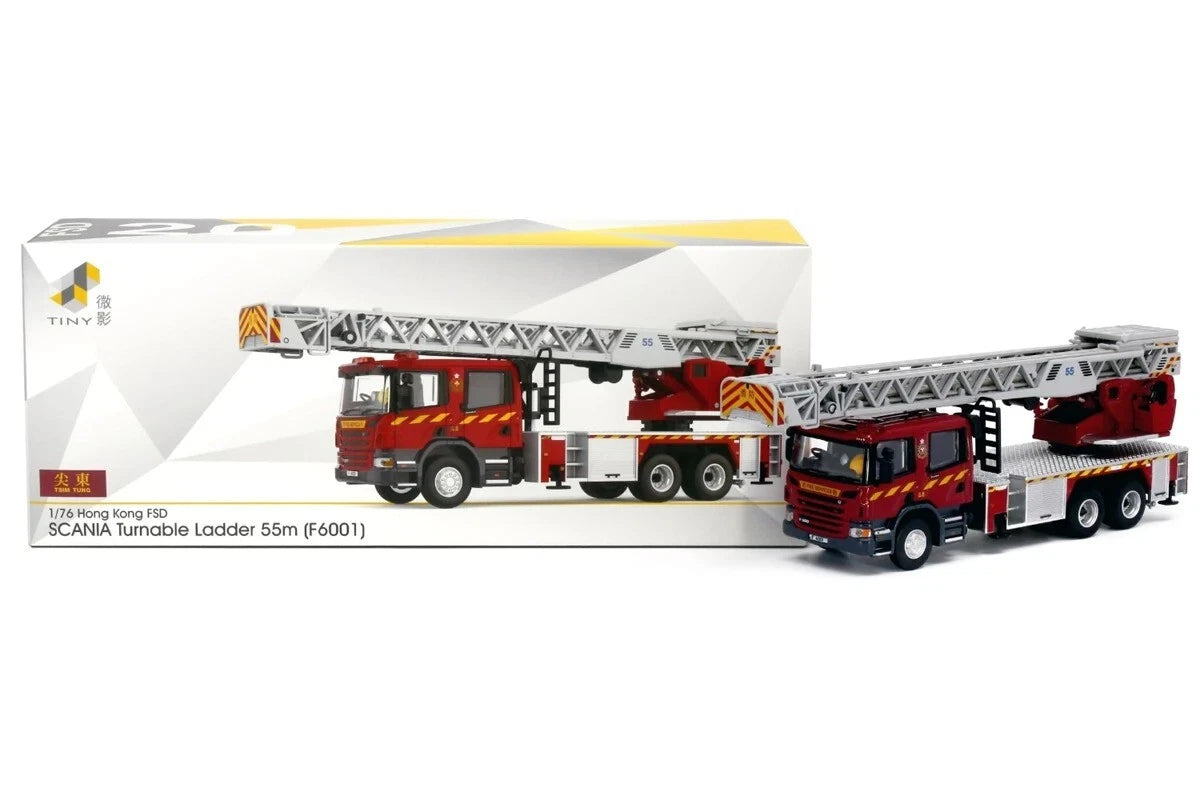 Tiny City 1/76 199 Die-cast Model Car - Scania HKFSD Turntable Ladder 55M (F6001)