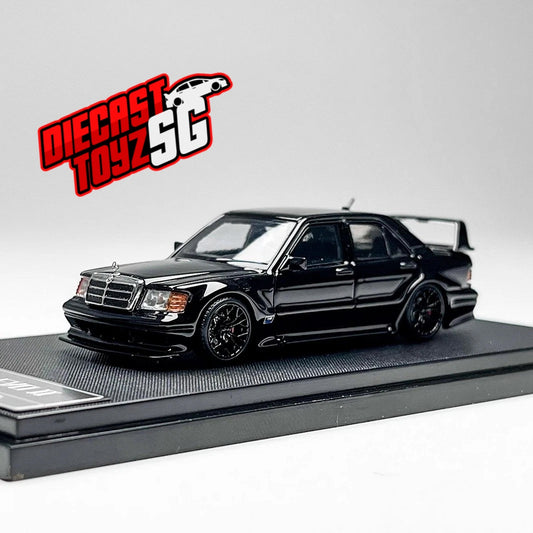 HKM 1/64 Black 190E W201 2.5-16 Evo II Sedan Sports
