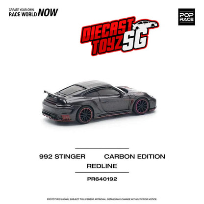 POP RACE 1/64 992 STINGER GTR CARBON EDITION / RED LINE PR640192