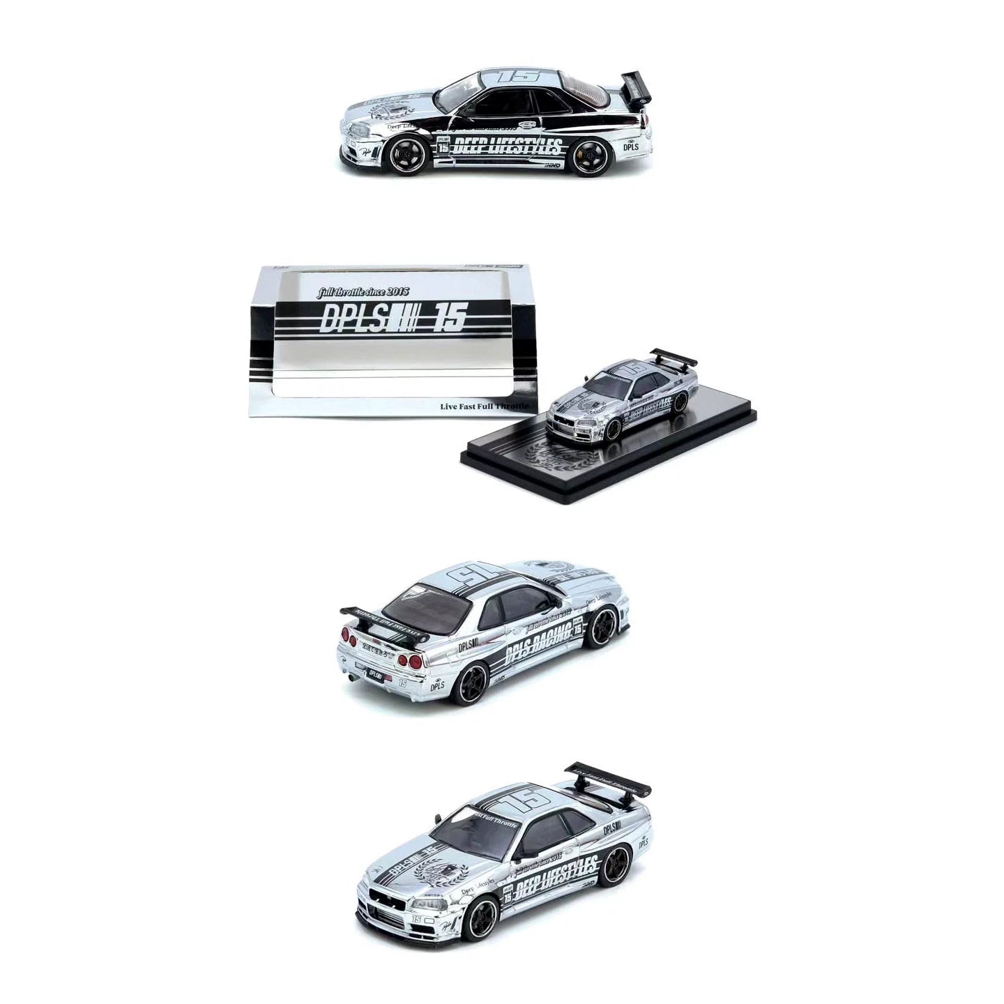 INNO 64 DPLS 10th ANNIV NISSAN SKYLINE GT-R R34 R-TUNE SILVER CHROME IDE 2025