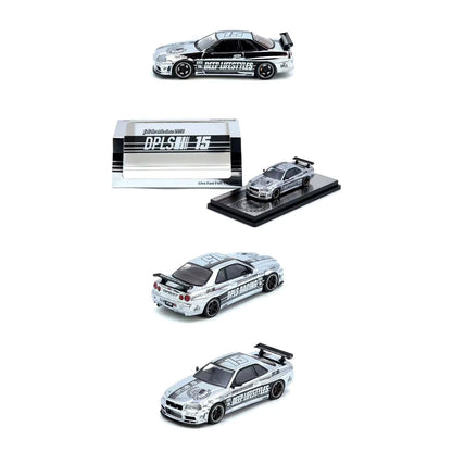INNO 64 DPLS 10th ANNIV NISSAN SKYLINE GT-R R34 R-TUNE SILVER CHROME IDE 2025